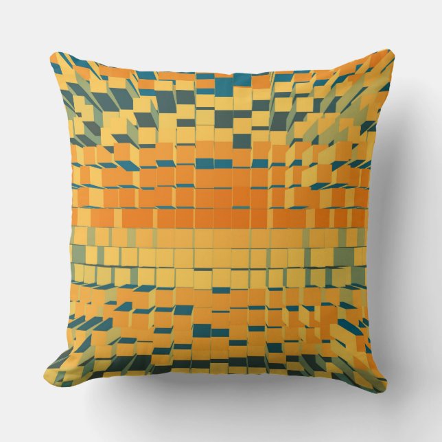 Coussin Bandes de couleurs rétrogrades #8 (Recto)