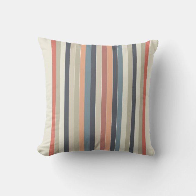 Coussin Bandes de palette de couleurs cool (Recto)