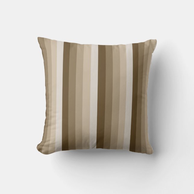 Coussin Bandes d'ombre Brown (Recto)