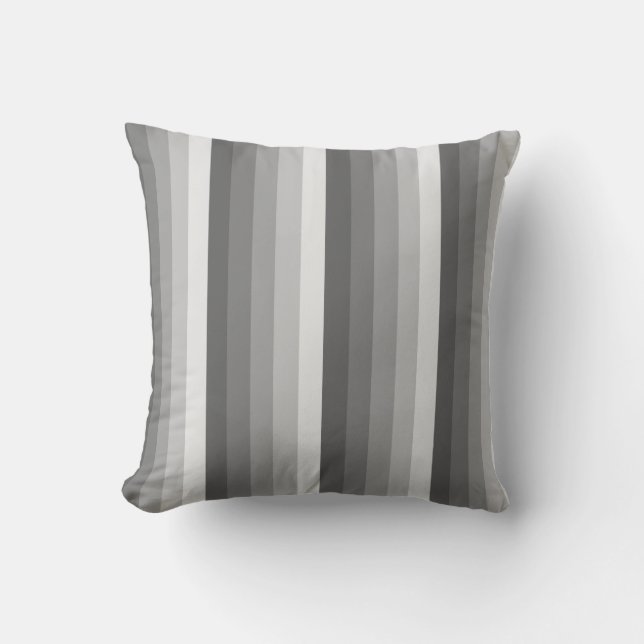 Coussin Bandes d'ombre grises (Recto)