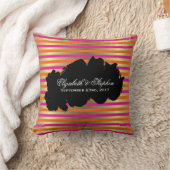 Coussin Bandes d'or métallique rose, orange et faux (Couverture)