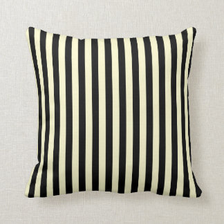 Coussin Bandes fines - Noir et Crème