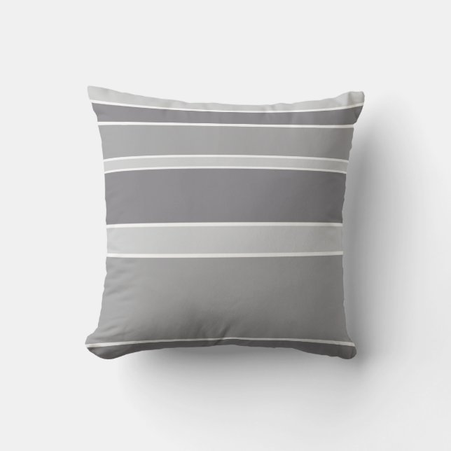 Coussin Bandes grises (Recto)