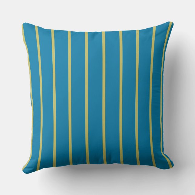 Coussin bandes jaune et bleu (Verso)