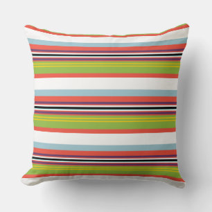 Coussin Bandes magiques colorées