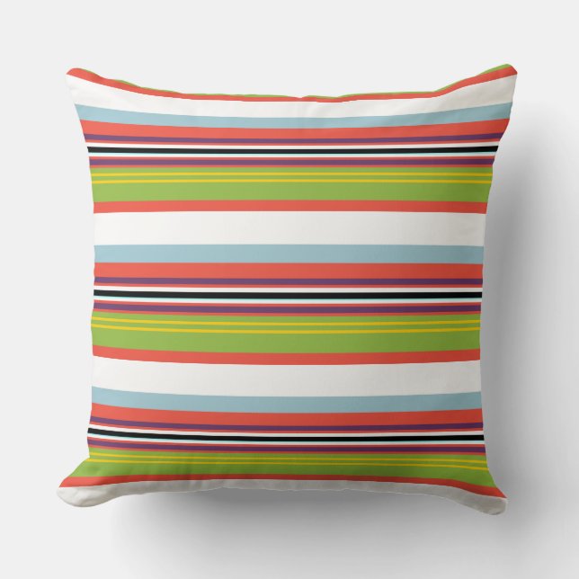 Coussin Bandes magiques colorées (Recto)