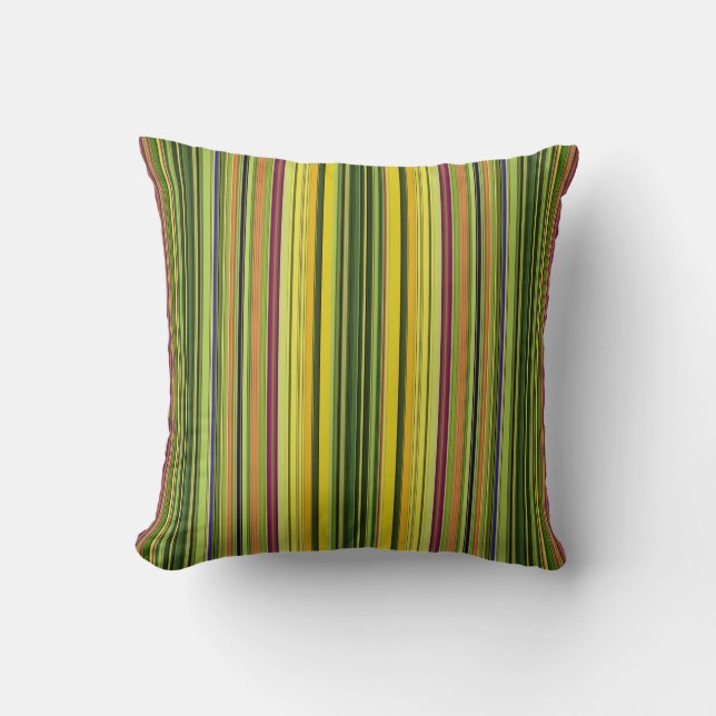 Coussin Bandes multicolores (Recto)