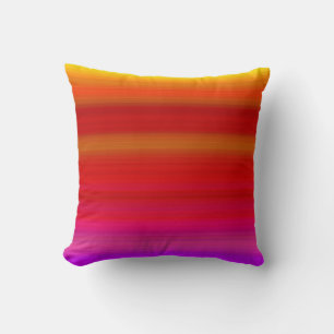 Coussin Bandes multicolores abstraites
