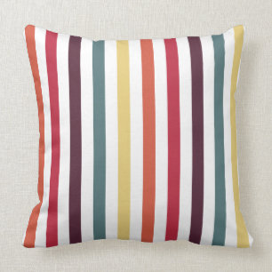 Coussin Bandes multicolores Chic