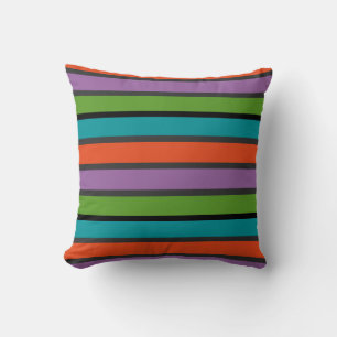 Coussin Bandes multicolores Halloween
