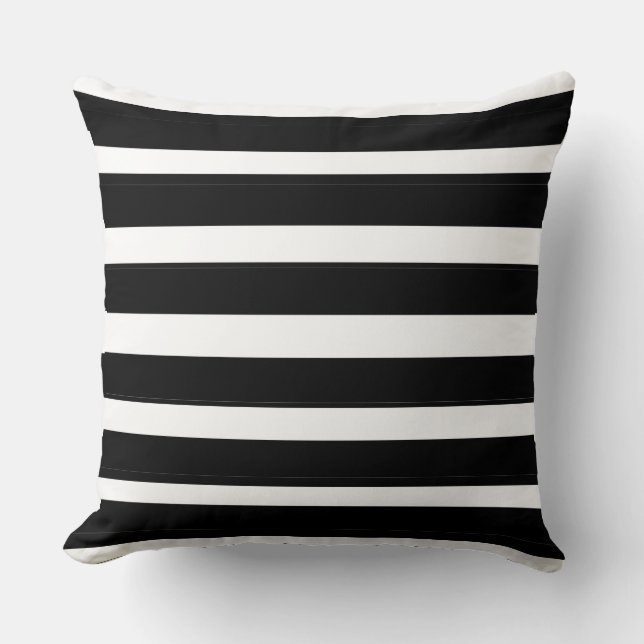 Coussin Bandes noir et blanc (Recto)