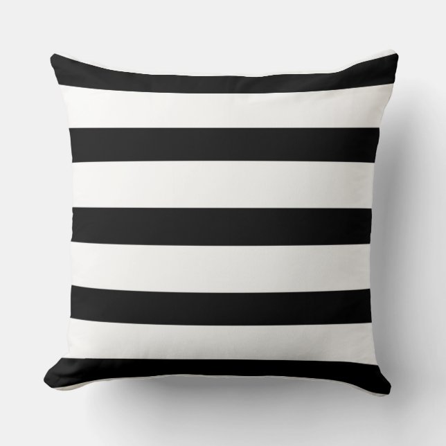 Coussin Bandes noires et blanches (Recto)