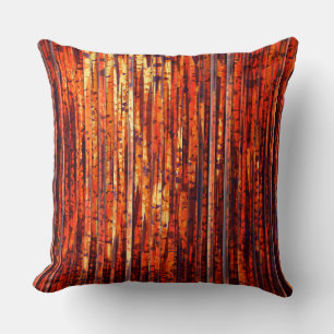 Coussin Bandes orange Abstraites