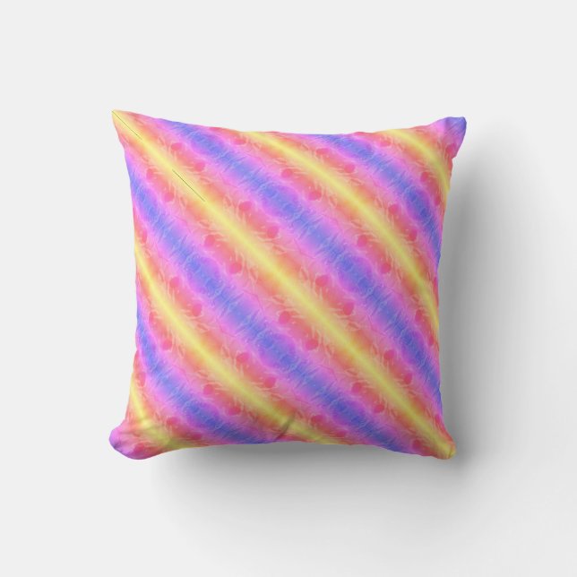 Coussin Bandes pastel abstraites (Recto)