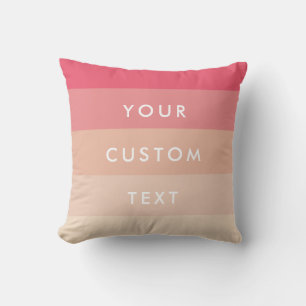 Coussin Bandes pastel roses