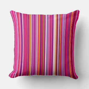 Coussin Bandes roses