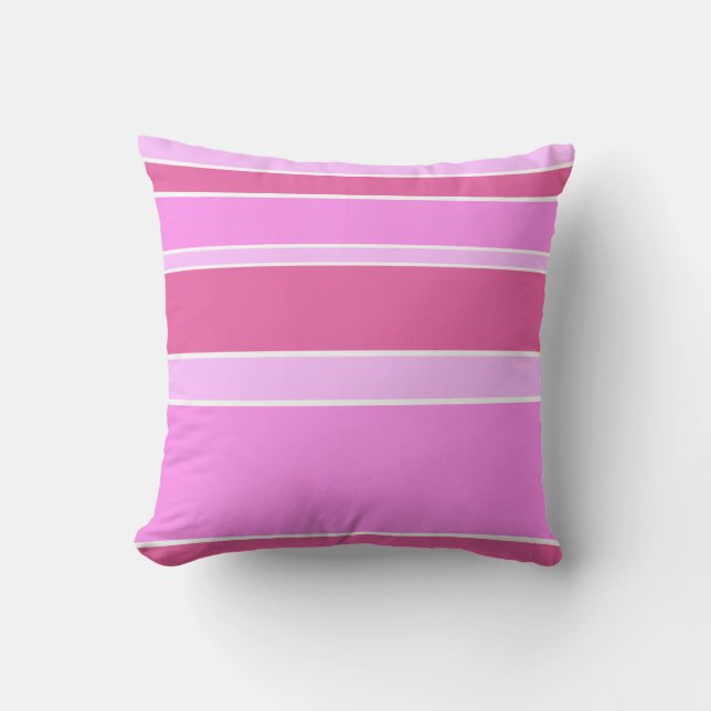 Coussin Bandes roses (Recto)