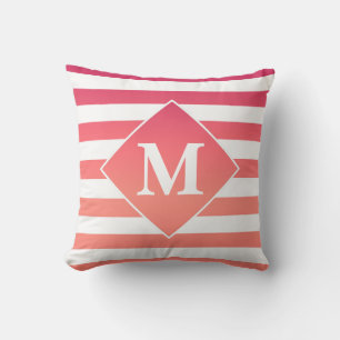 Coussin Bandes roses