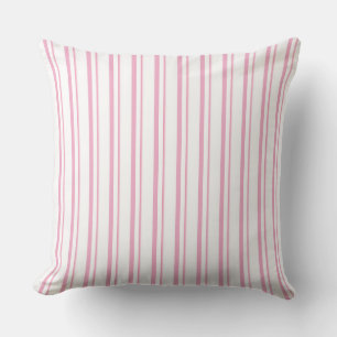 Coussin Bandes roses et blanches douces