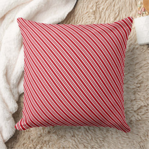 Coussin Bandes rouges et blanches