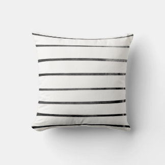 Coussin Bandes texturées en noir/blanc