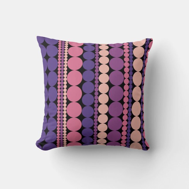 Coussin Bandes trimétriques géométriques décalées (Recto)