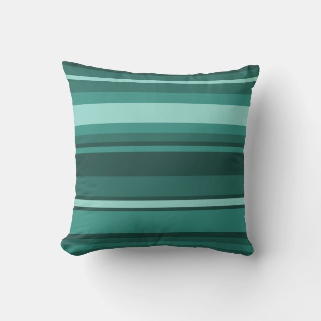 Coussin Bandes turquoises (Recto)