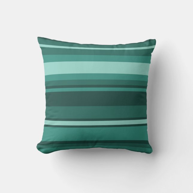 Coussin Bandes turquoises (Recto)