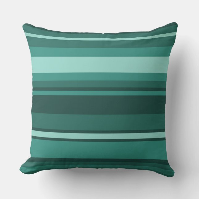Coussin Bandes turquoises (Recto)