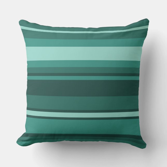 Coussin Bandes turquoises (Recto)