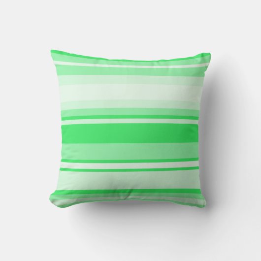 Coussin Bandes vert printemps (Recto)