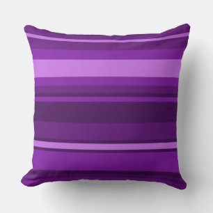 Coussin Bandes violettes
