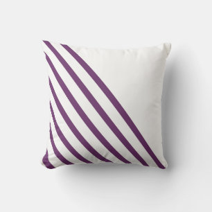 Coussin Bandes violettes modernes géométriques