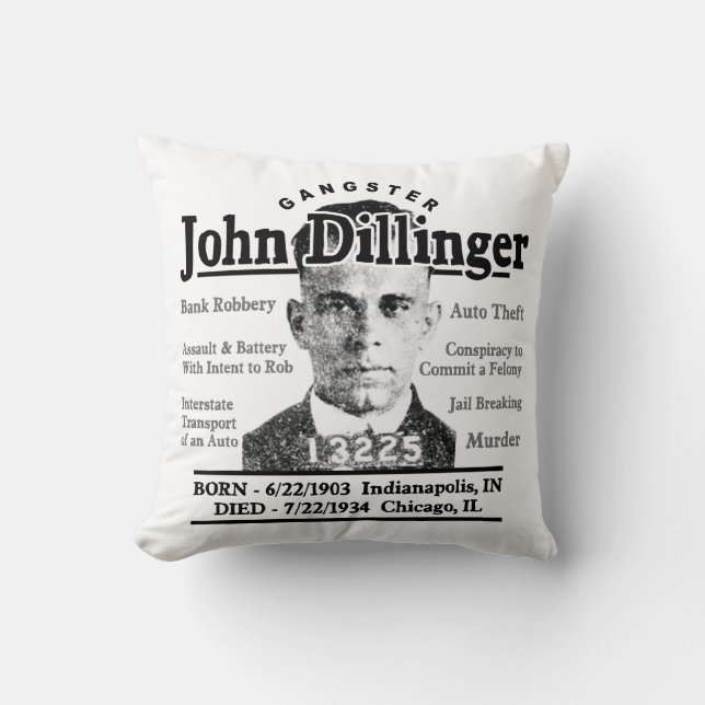 Coussin Bandit John Dillinger (Recto)