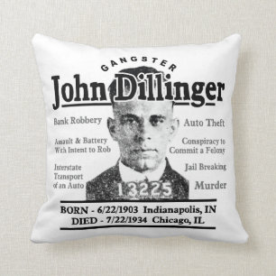 Coussin Bandit John Dillinger