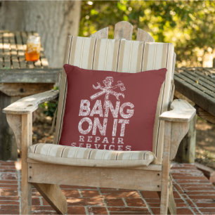 Coussin Bang On It Services De Réparation White Gfx Dark R