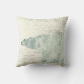 Coussin Bannière couleur aquarelle polaire gris ours (Verso)
