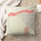 Coussin Bannière d'abricot d'ours polaire mignon personnal (Couverture)