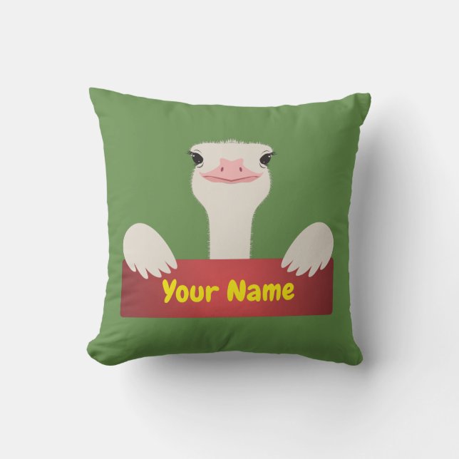 Coussin Bannière d'autruche (Recto)