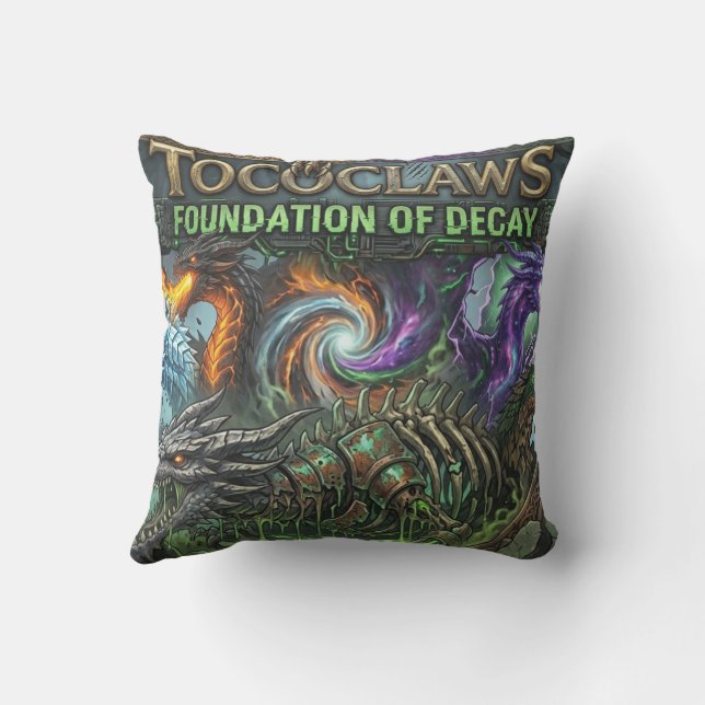 Coussin Bannière de dragon non-mort de la Fondation de Déc (Verso)