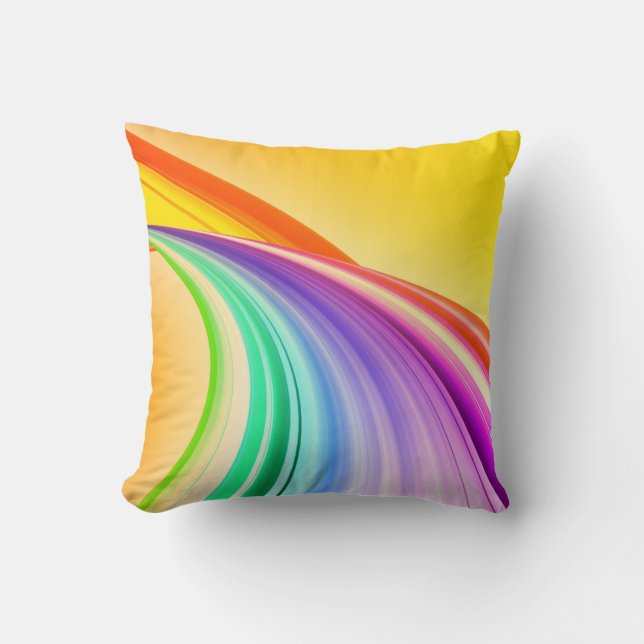 Coussin Bannière de fond jaune orange design abstrait (Recto)
