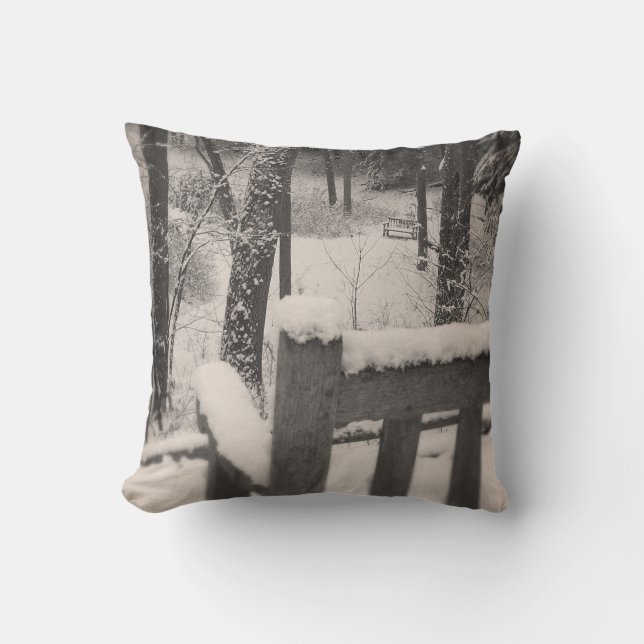 Coussin Banquettes couvertes de neige (Recto)