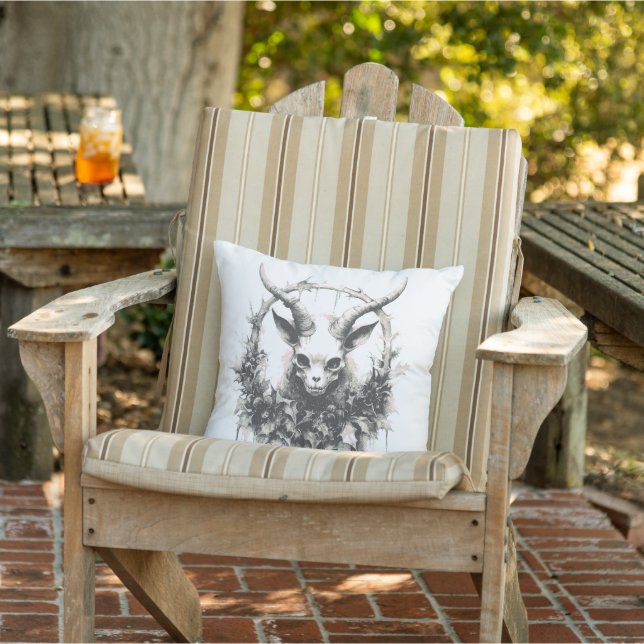 Coussin Baphomet occulte gothique bébé (Chaise)