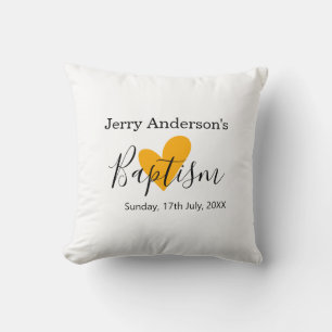 Coussin baptême catholique enfants moderne simple QR minim