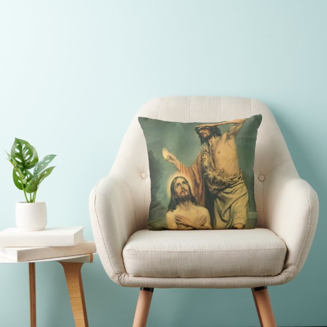 Coussin Baptême de Jésus-Christ par Jean-Baptiste (Chaise)