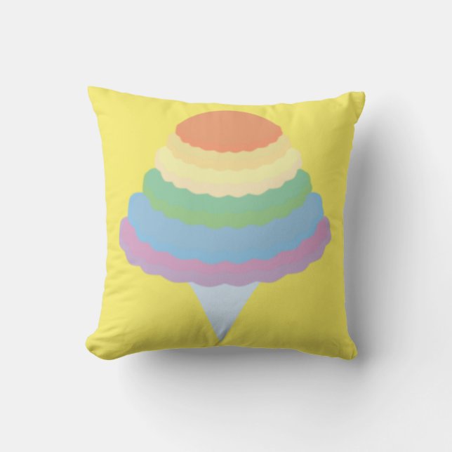 Coussin Barbe à papa arc-en-ciel  (Recto)