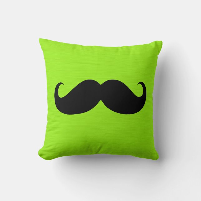 Coussin Barbe noire sur fond vert (Recto)