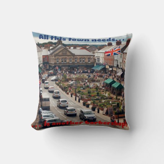 Coussin Barbershop Town (Recto)