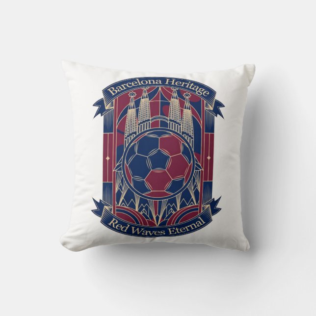 Coussin Barcelona Red Horizon, Camp Nou Legacy Gift (Recto)