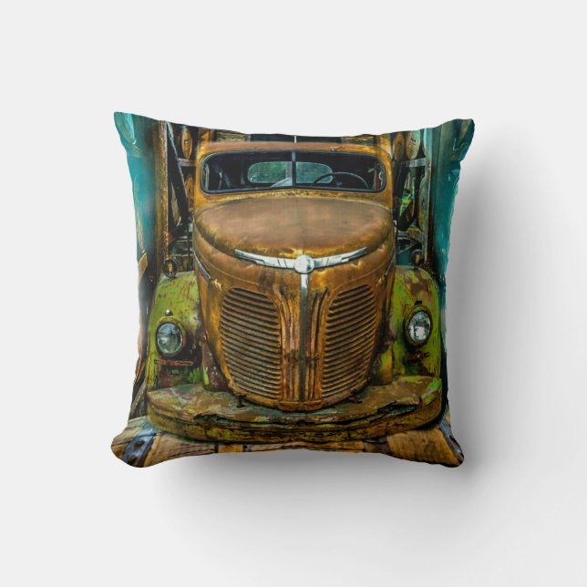 Coussin Barils Whiskey vintages pour camions (Recto)